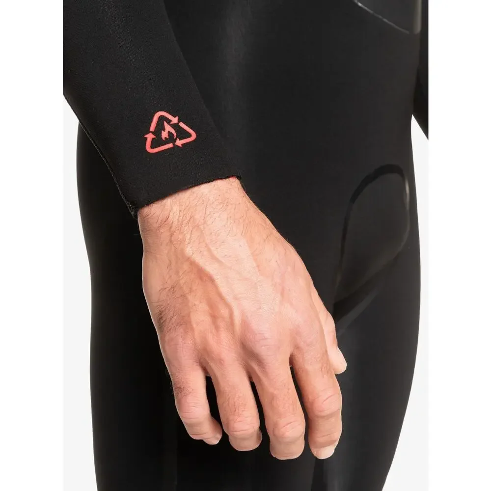 Quiksilver Mens Full Wetsuit 4/3mm Marathon Sessions Hooded Chest Zip Suit